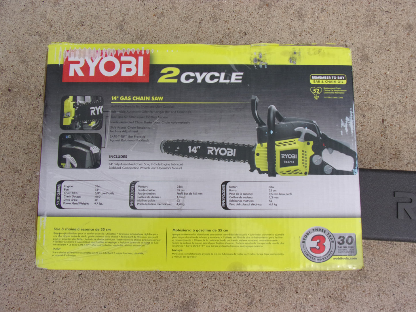 Ryobi 14 inch 2-Cycle Gas Chainsaw