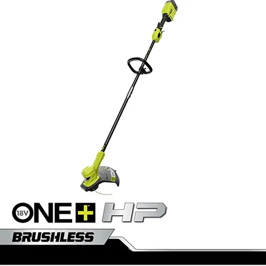 RYOBI ONE+ HP 18V Brushless 13 in. Cordless Battery String Trimmer/Wedd eater with 4.0 Ah Battery and Charger