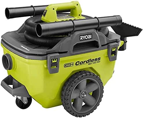 RYOBI ONE+ 18V 6 Gal. Cordless Wet/Dry Vacuum (Tool Only) with Hose, Crevice Tool, Floor Nozzle and Extension Wand