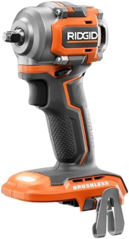 RIDGID 18V SubCompact Brushless Cordless 3/8 in. Impact Wrench (Tool Only) with Belt Clip