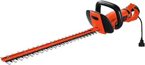 BLACK+DECKER Hedge Trimmer, Rotating Handle, Dual Blade Action Blades, 3.3-Amp, 24-Inch (HH2455)