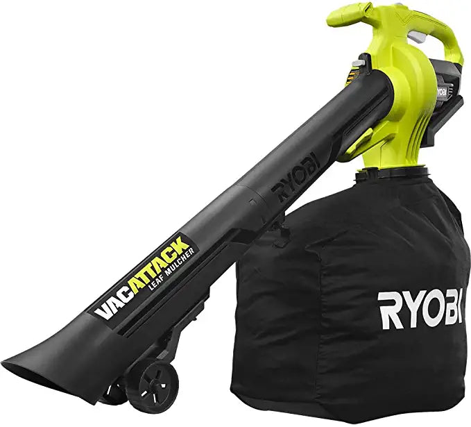 RYOBI 40-Volt VacAttack Lithium-Ion Cordless Leaf Vacuum Mulcher with Metal Impeller, Variable Speed Dial, and Heavy Duty Bag (Battery and Charger Not Included)