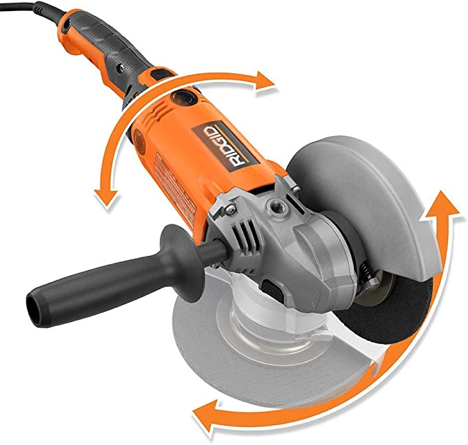 RIDGID 15 Amp Corded 7 in. Twist Handle Angle Grinder