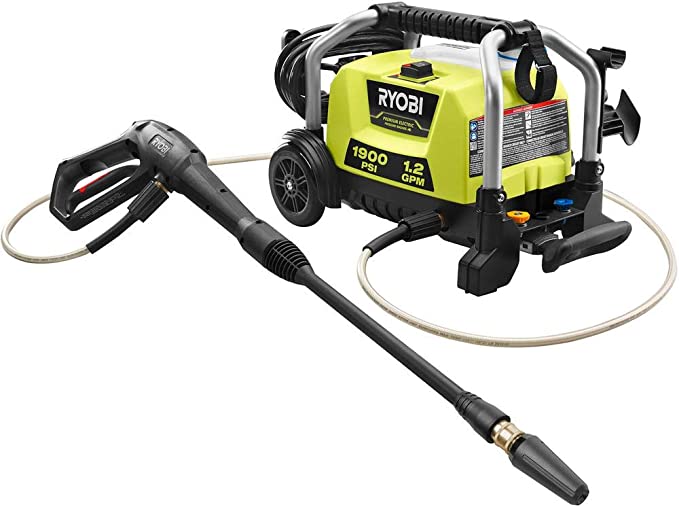 RYOBI 1900 PSI 1.2 GPM Cold Water Wheeled Electric Pressure Washer