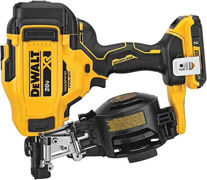 DeWALT DCN45RND1 20V 15 Degrees Lithium-Ion Cordless Coil Roofing Nailer Kit