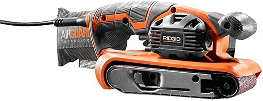 RIDGID 6.5 Amp Corded 3 in. x 18 in. Heavy-Duty Variable Speed Belt Sander with AIRGUARD Technology