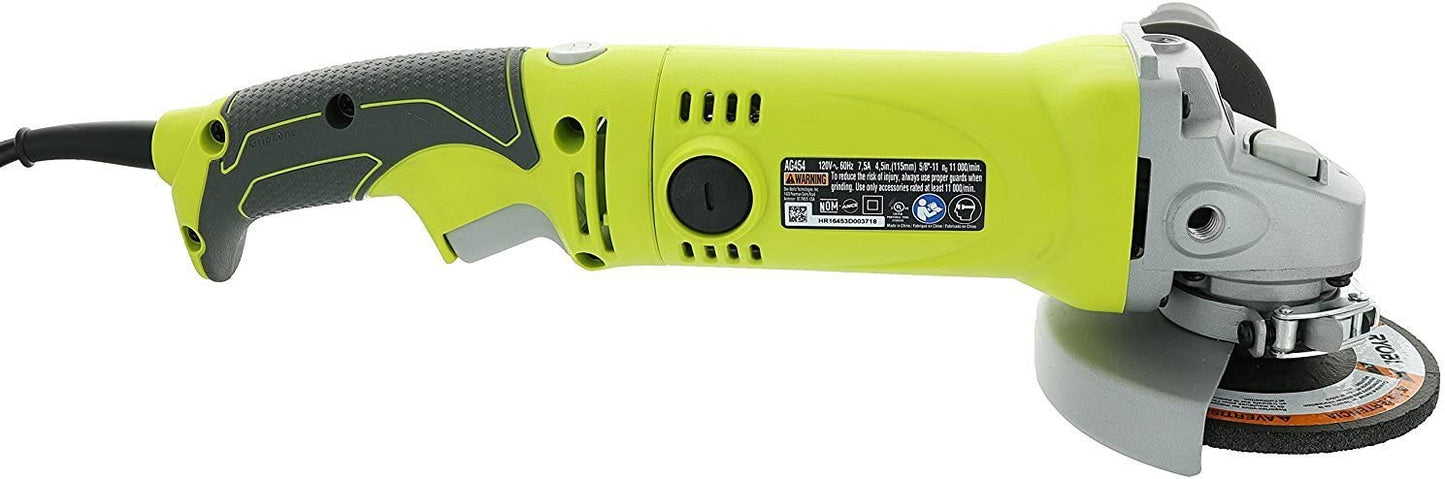 RYOBI 7.5 Amp 4.5 in. Corded Angle Grinder