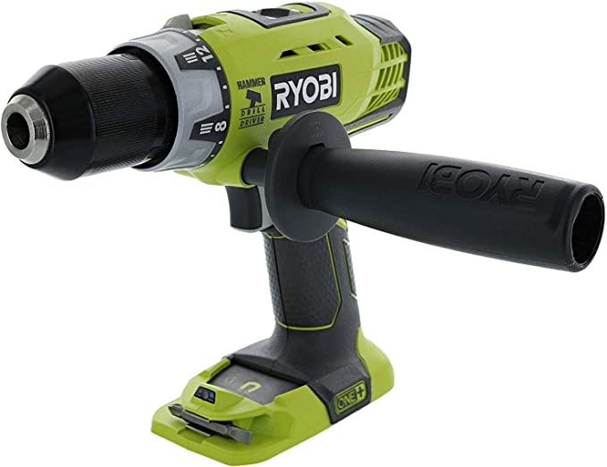 RYOBI ONE+ 18V Cordless 1/2 in. Hammer Drill/Driver (Tool Only) with Handle