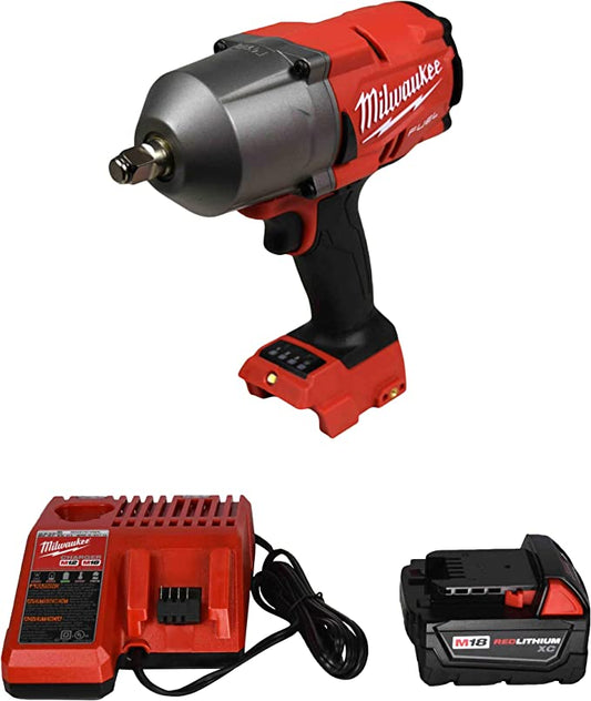 Milwaukee M18 FUEL 18V Lithium-Ion Brushless Cordless 1/2 in. Impact Wrench w/Friction Ring Kit w/One 5.0 Ah Battery and Bag