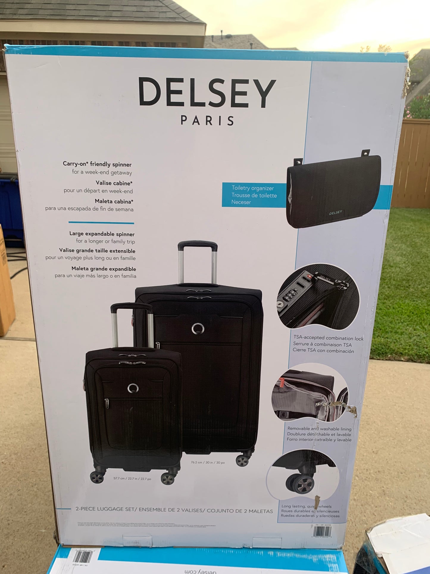 Delsey 2 pc luggage set