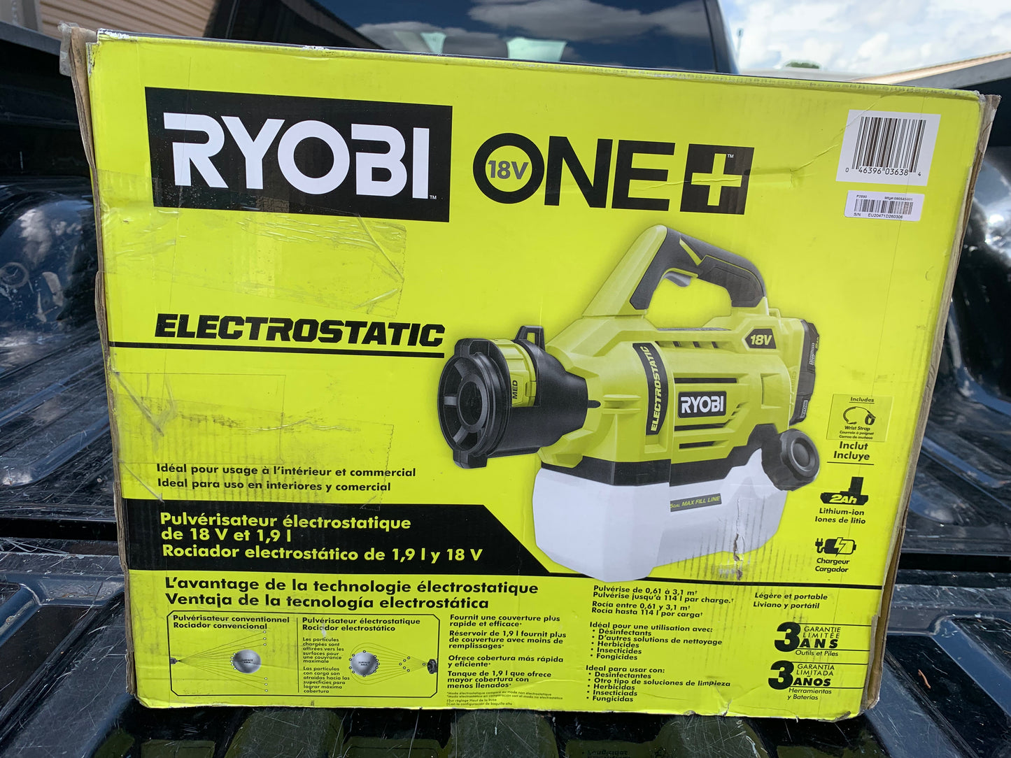 RYOBI - ONE+ 18V Cordless Electrostatic 0.5 Gal Sprayer with 2.0 Ah Battery and Charger