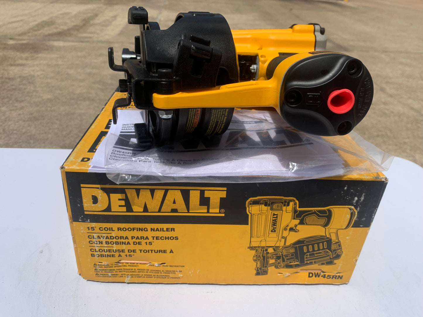 DEWALT DW45RN 15 degree Coil Roofing Nailer