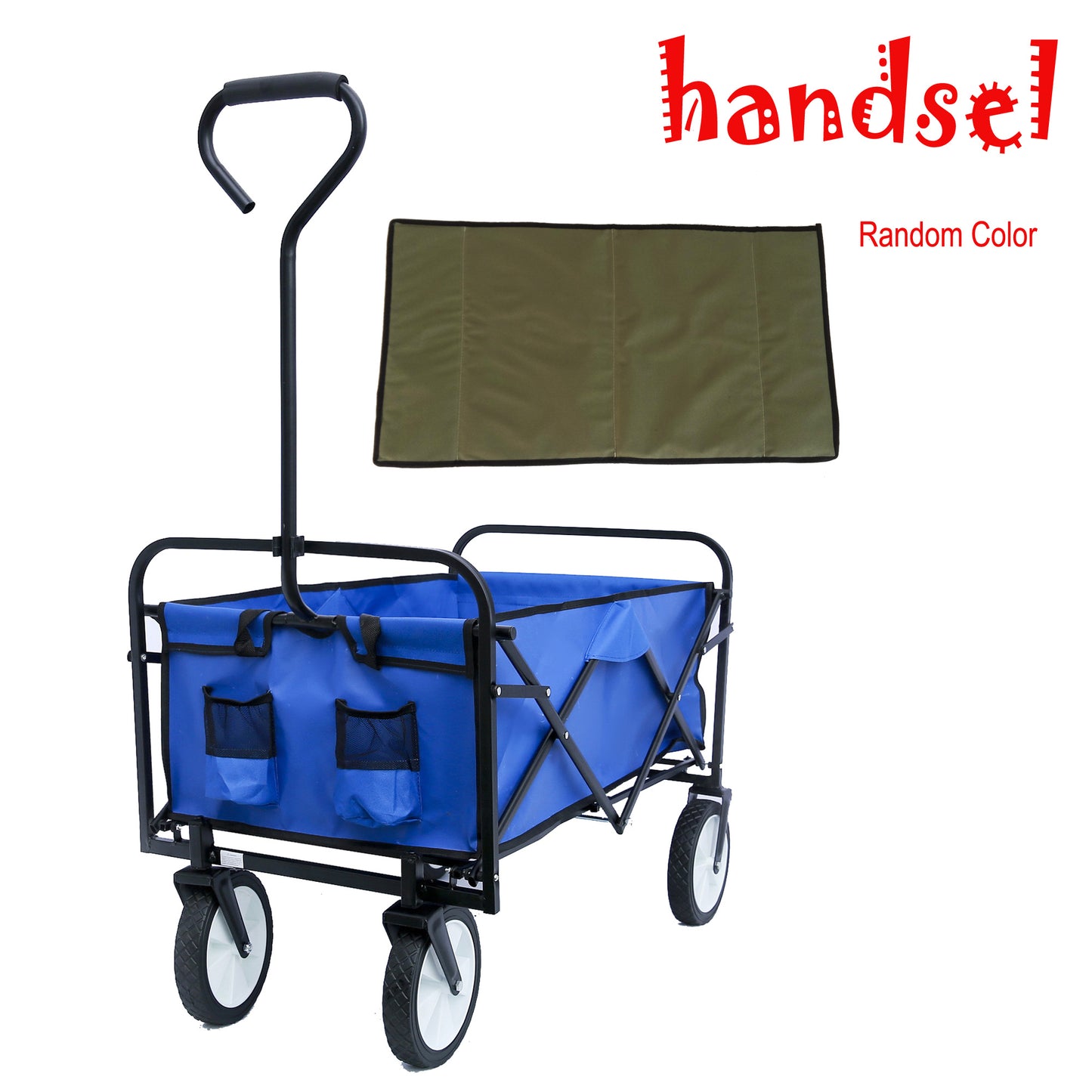 Outdoor  Folding Wagon Garden ;  Large Capacity Folding Wagon Garden Shopping Beach Cart ; Heavy Duty Foldable Cart;  for Outdoor Activities;  Beaches;  Parks;  Camping