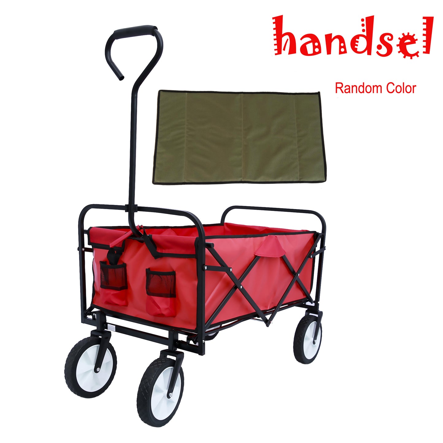 Outdoor  Folding Wagon Garden ;  Large Capacity Folding Wagon Garden Shopping Beach Cart ; Heavy Duty Foldable Cart;  for Outdoor Activities;  Beaches;  Parks;  Camping