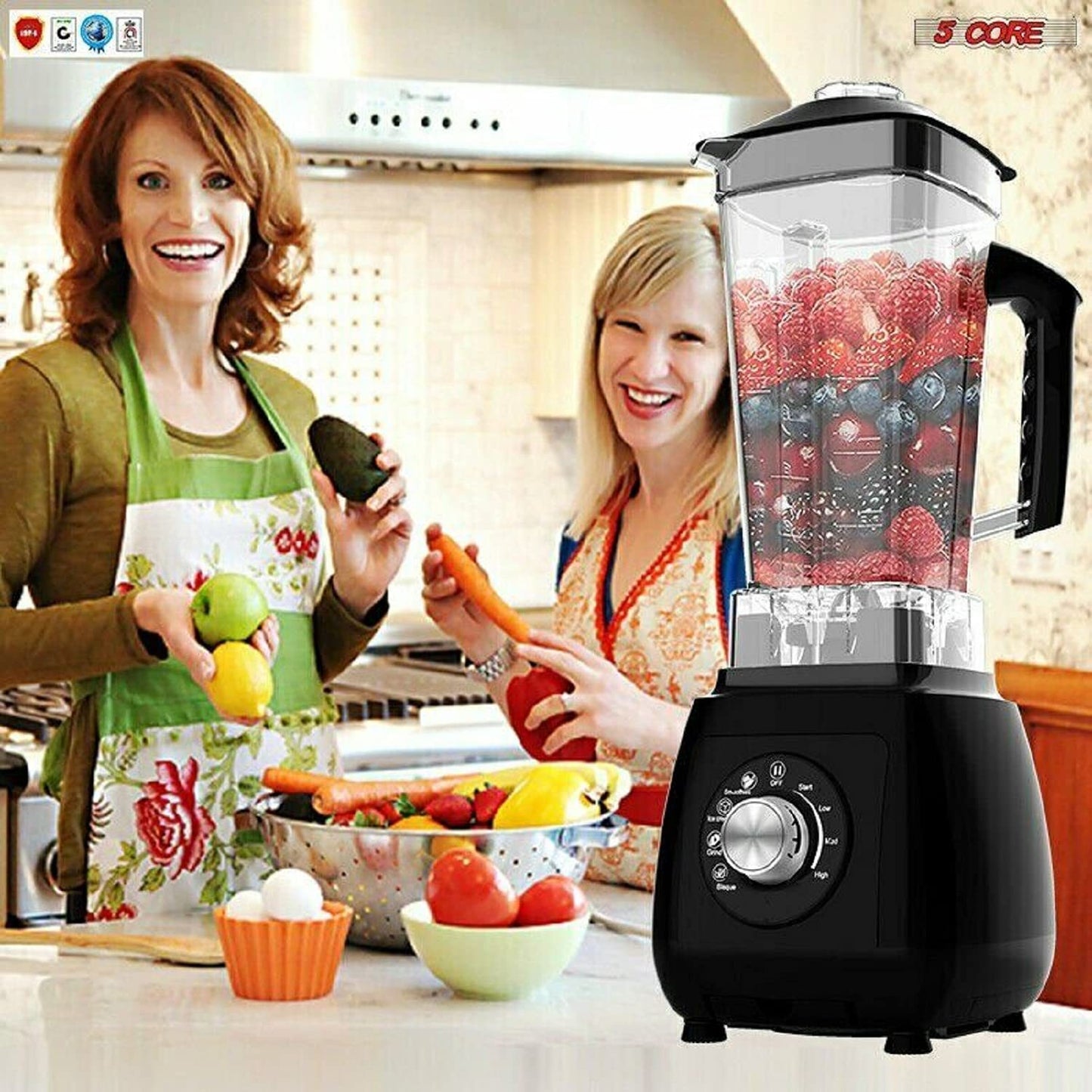 Professional Blender Electric Blenders Countertop Soup Smoothie Shake Mixer Food Blend Grind 2000Watt 5 Core JB 2000M