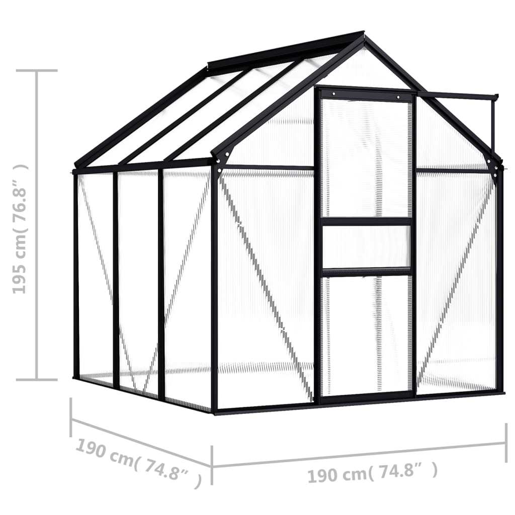 Greenhouse Anthracite Aluminum 38.9 ft²