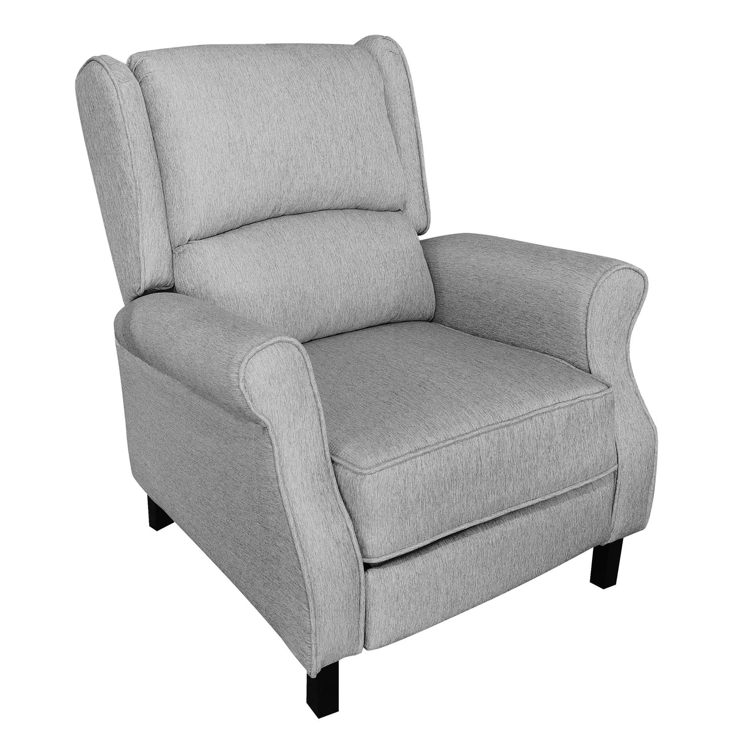 Classic Fabric Push back Recliner, Single Sofa Manual Recliner, with Padded Seat, Backrest, for Living Room, Bedroom