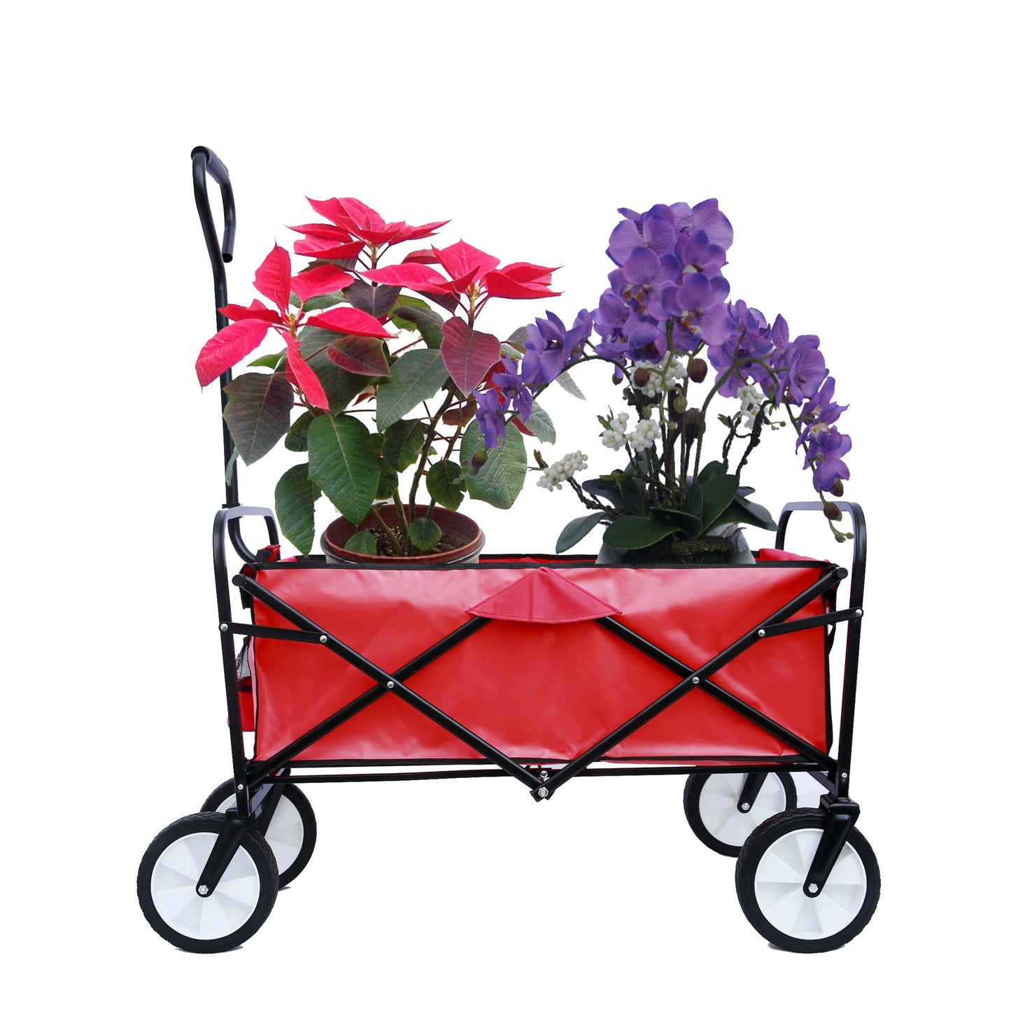 Outdoor  Folding Wagon Garden ;  Large Capacity Folding Wagon Garden Shopping Beach Cart ; Heavy Duty Foldable Cart;  for Outdoor Activities;  Beaches;  Parks;  Camping